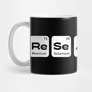 Research (Re-Se-Ar-C-H) Periodic Elements Spelling Mug